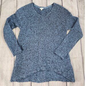 J. Jill Pure Jill Womens Size XL Marled Hi Low Hem Knit Tunic Sweater Blue